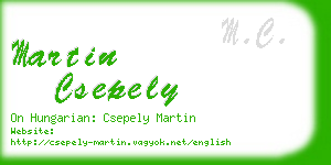 martin csepely business card